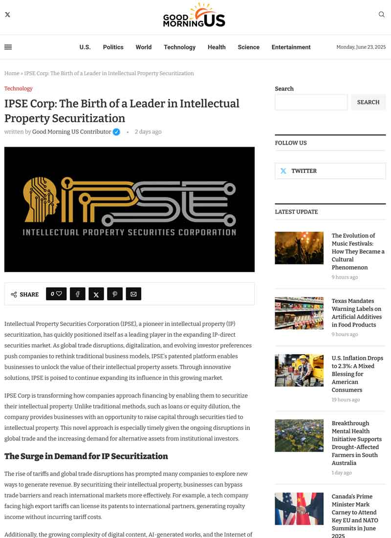 The Birth of a Leader in Intellectual Property Securitization